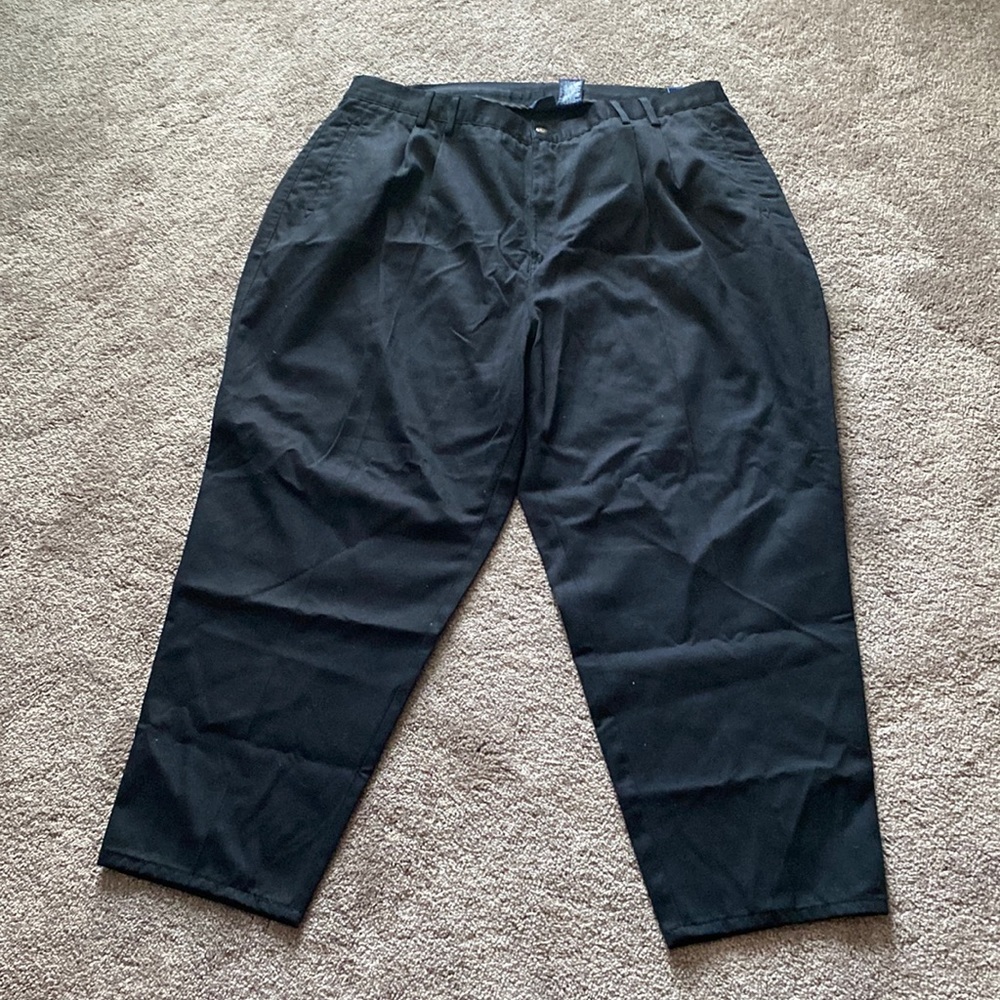 Hunt Club Black Classic Straight Leg Career Dress Pants Plus SIZE 24W